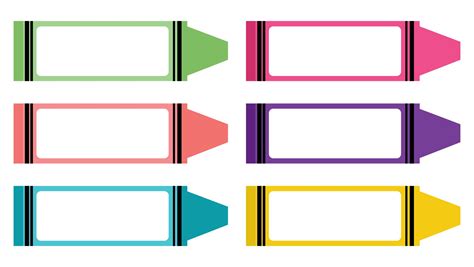 Crayon name tags designs