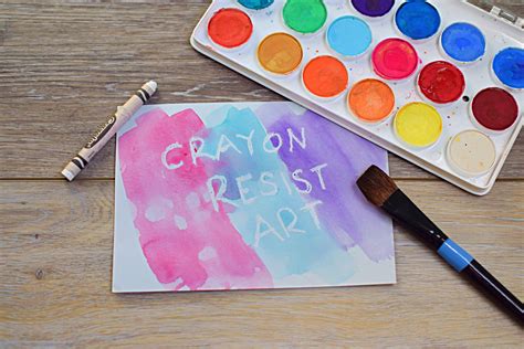 Crayon Resist Art Template Image