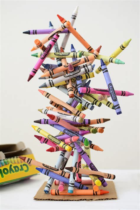 A crayon sculpture art piece