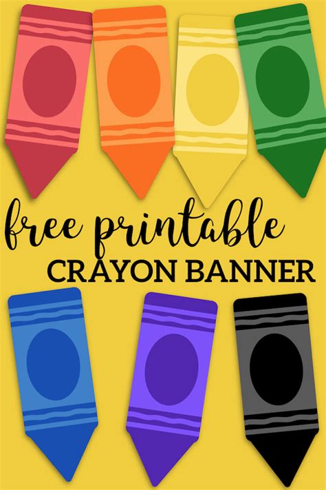 Crayon Template Designs for Bulletin Boards