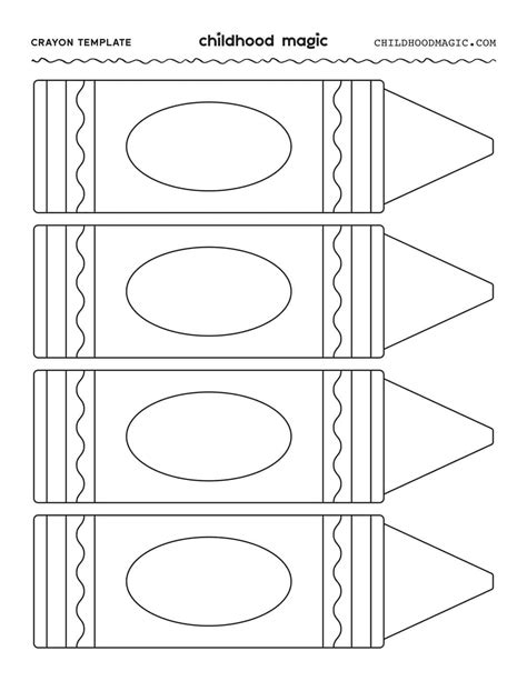 Crayon Templates for Kids Printable Image