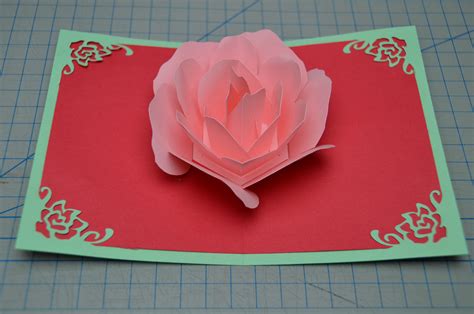 Create 3D rose pop-up card