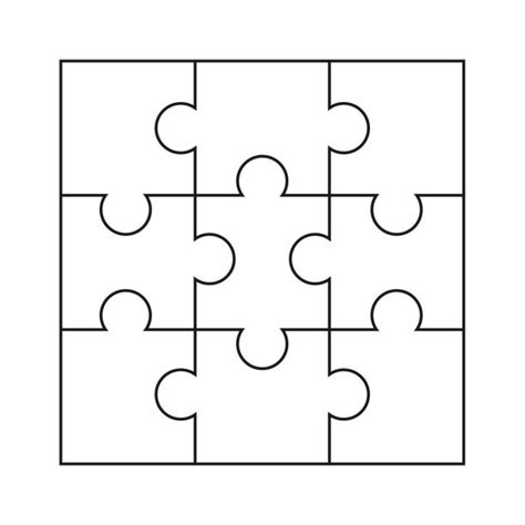 Create Your Own 9-Piece Puzzle Template