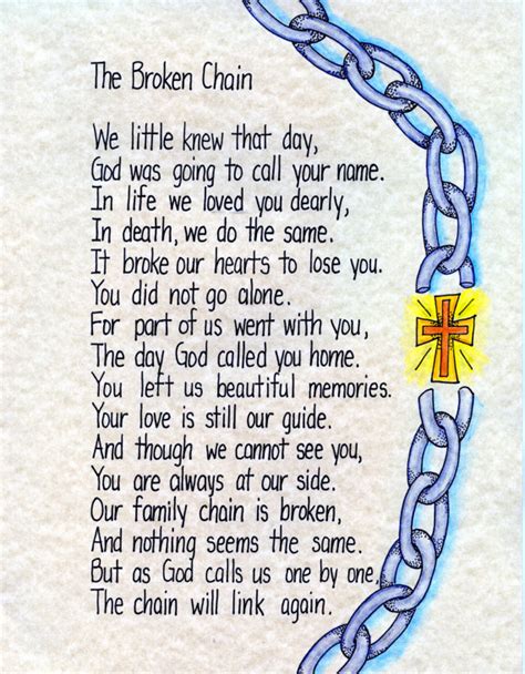 Create Broken Chain Poem Printable