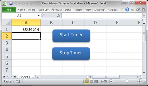 Create Countdown in Excel using COUNTDOWN formula