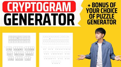 Tools for creating custom cryptogram puzzles