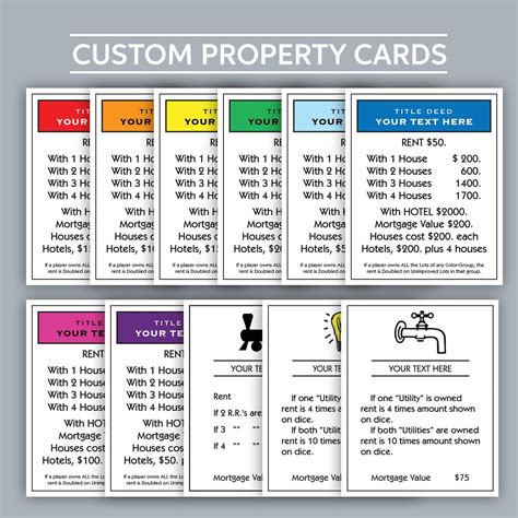 Create Custom Monopoly Property Cards