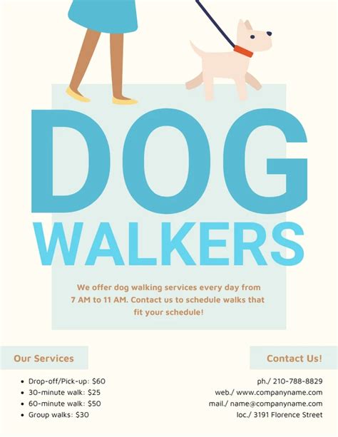 create dog walking flyer