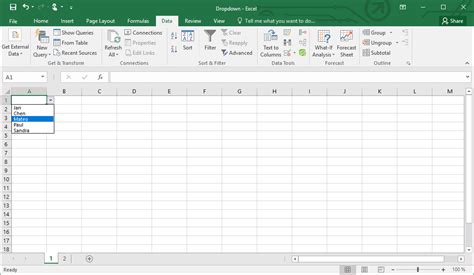 Create Drop-Down Box