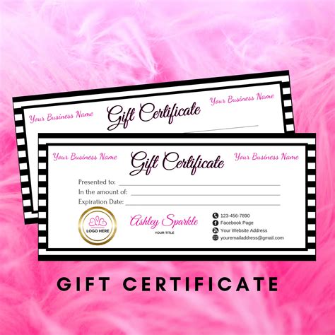 Create Etsy Gift Certificate Template