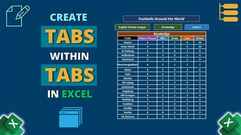 Excel tabs creation from a list