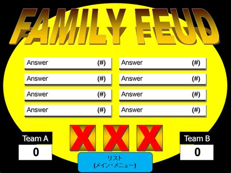 Creating a Family Feud template using game template software