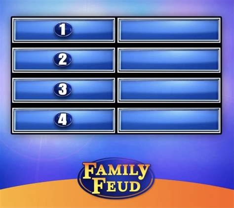 Creating a Family Feud template in a word processor