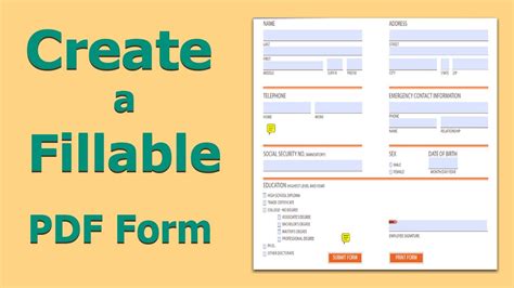 Create Fillable PDF Forms