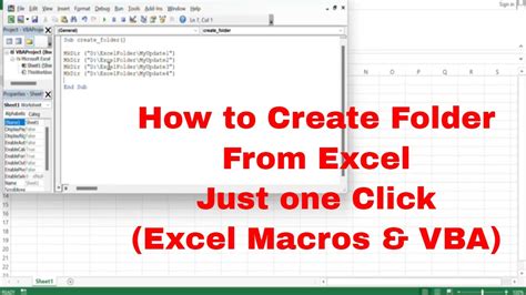 Create Folder with VBA in Excel