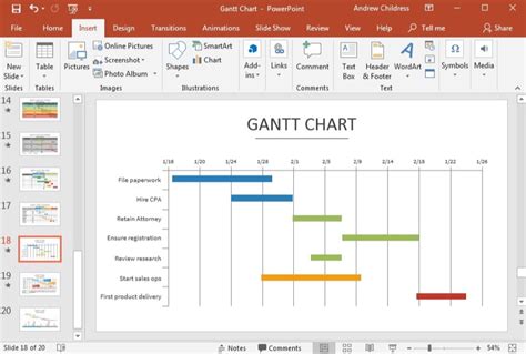 Create Gantt Chart in PowerPoint