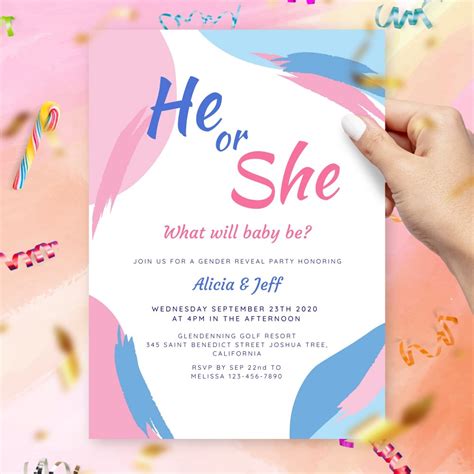 Create Gender Reveal Invitation