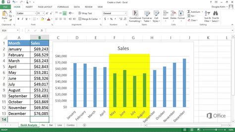 Creating a graph in Excel