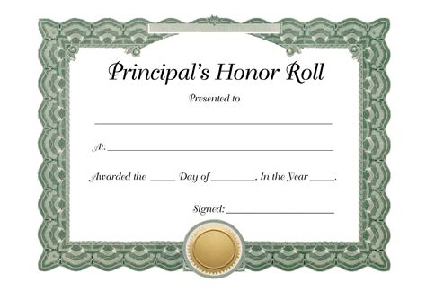 Create Honor Roll Certificates