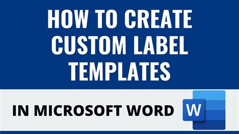 Creating Your Own 1 x 2 5/8 Label Template