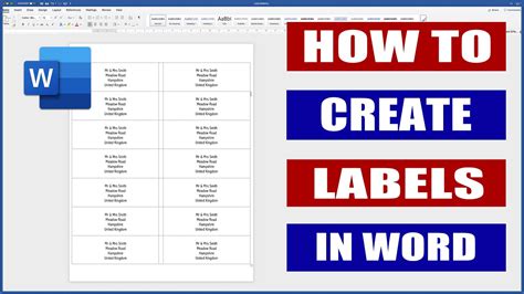 Create Label Template Add Labels