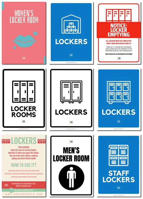 Create Locker Signs