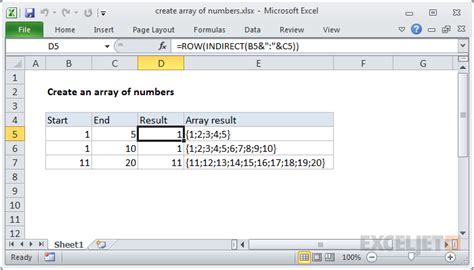 Creating a Matrix Using Formulas