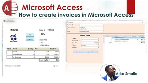 Create Microsoft Access Invoices