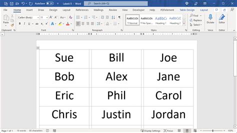 Creating Your Own Printable Name Tag Template in Word