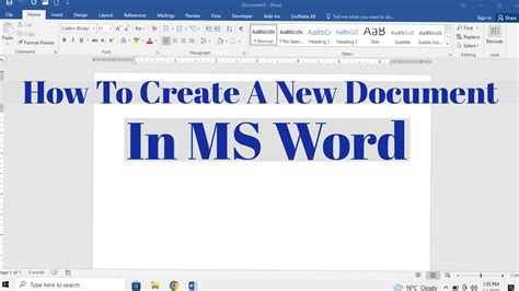 Create New Document