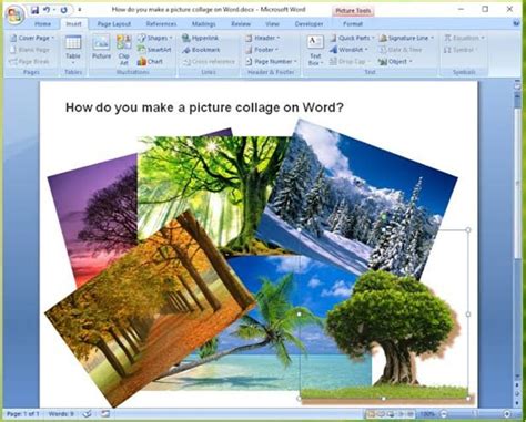 Create Photo Collage in Word