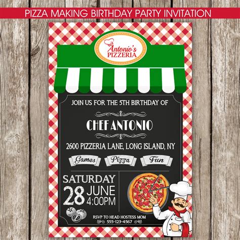 Create Pizza Party Invitation