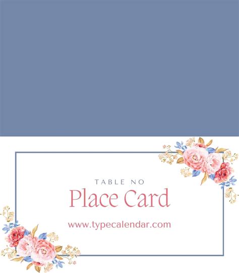 Create Place Card Template Example