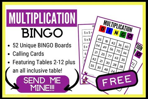 Create Printable Multiplication Bingo Cards