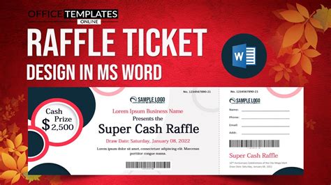 Create raffle ticket template in Microsoft Word