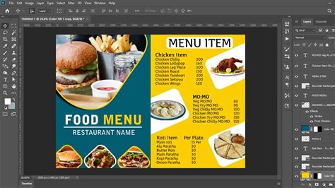 Create a Restaurant Menu with a Photoshop Template Steps