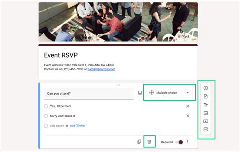 Create RSVP Template Google Docs