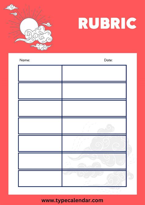 Create Rubric Template from Scratch