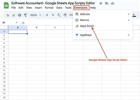 Create script in Google Sheets