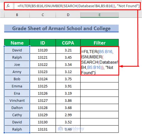 Create a Searchable Database in Excel