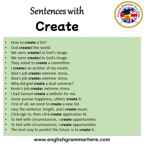 Create a sentence from individual words