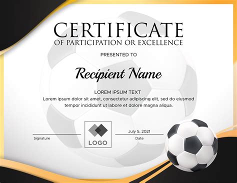 Create Soccer Award Certificate