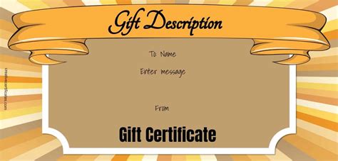 Create special gift certificate