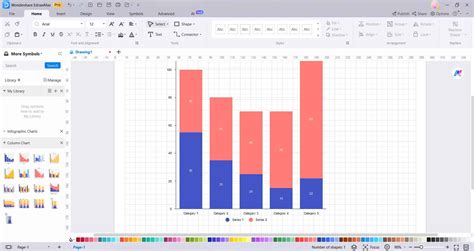 Creating a stacked column chart in Excel