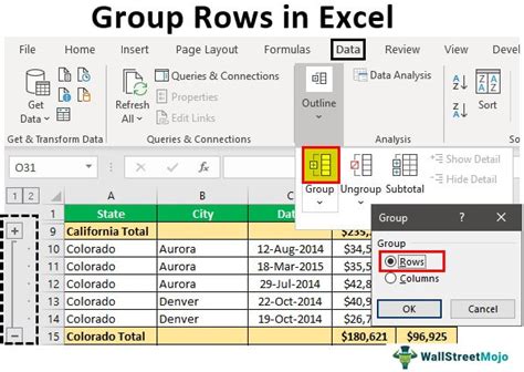 Excel Grouping Feature