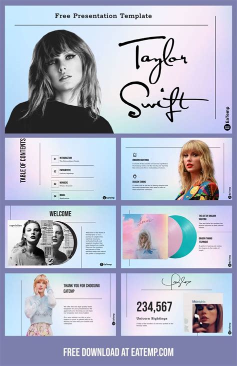 Create Taylor Swift Presentation Template