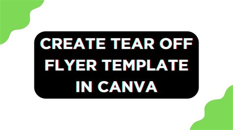 Create Tear Off Flyer Template