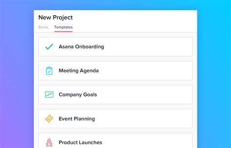 Create Template in Asana