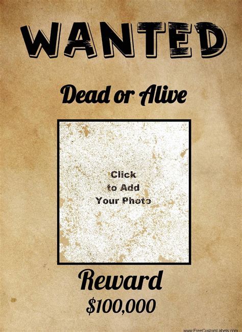 Create Wanted Poster Template