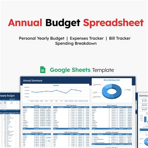 Create a yearly budget template in Google Sheets